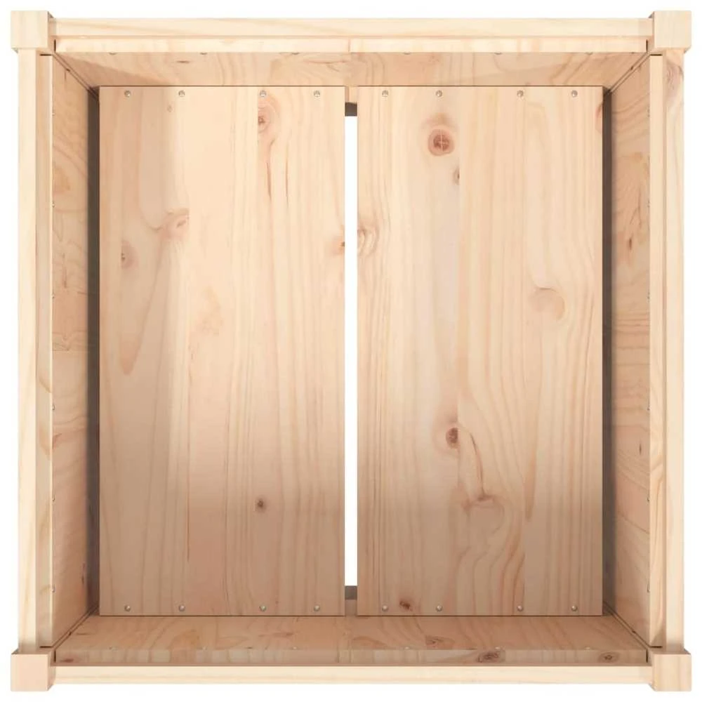 Sodo lovelis, 70x70x70cm, pušies medienos masyvas