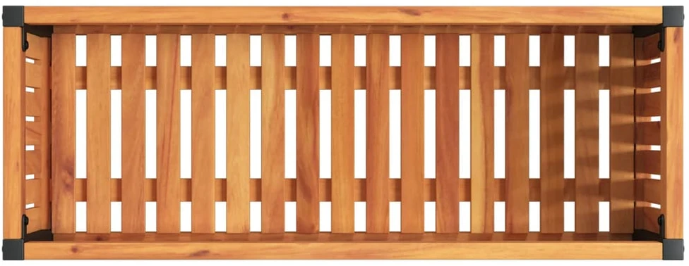 Sodo lovelis, 80x30x27,5cm, akacijos medienos masyvas/plienas