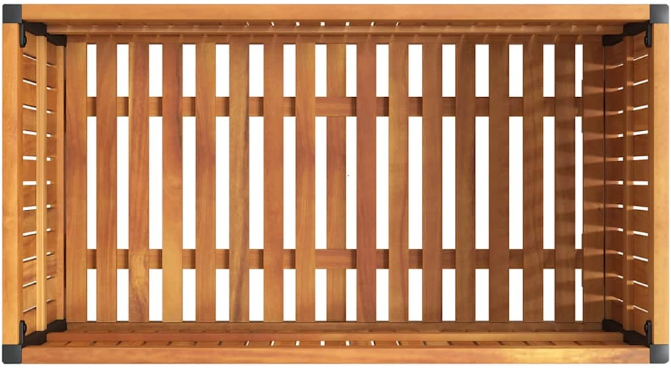 Sodo lovelis, 85x45x44cm, akacijos medienos masyvas ir plienas
