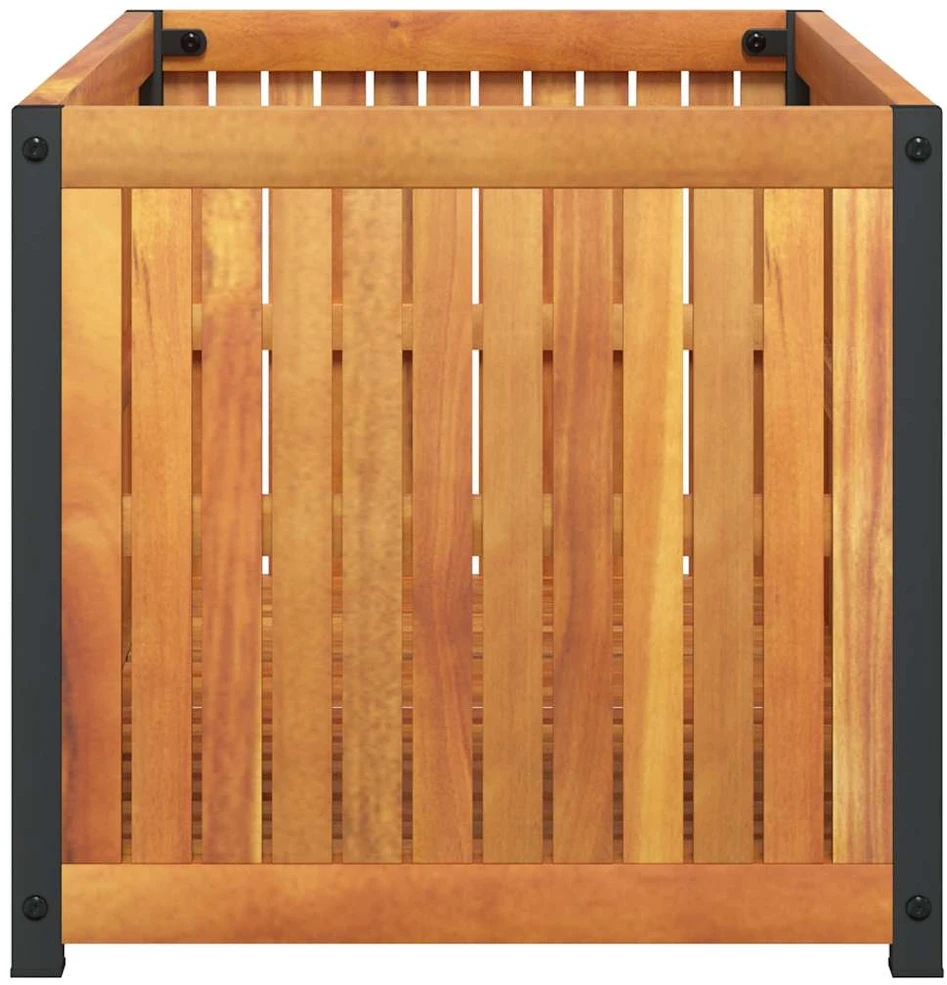 Sodo lovelis, 85x45x44cm, akacijos medienos masyvas ir plienas