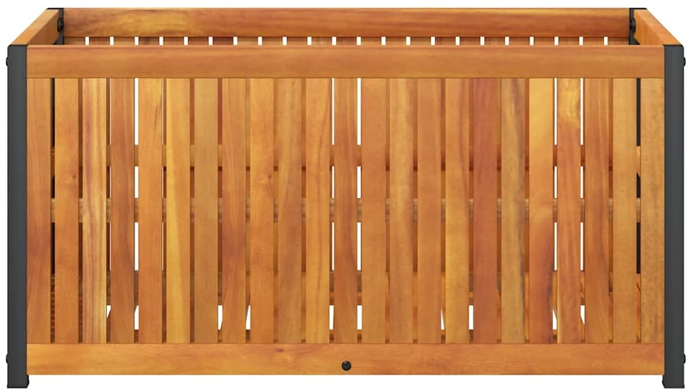 Sodo lovelis, 85x45x44cm, akacijos medienos masyvas ir plienas