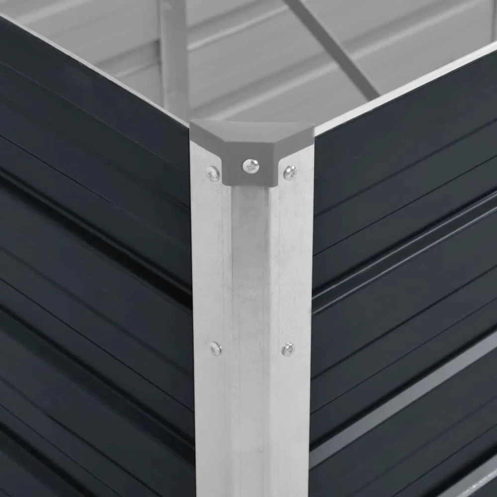 Sodo lovelis, antracito, 100x40x77cm, plienas, aukštas