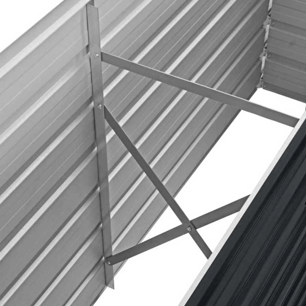 Sodo lovelis, antracito, 160x40x45cm, plienas, aukštas