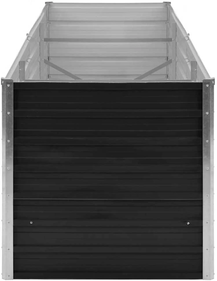 Sodo lovelis, antracito, 240x80x77cm, plienas, aukštas
