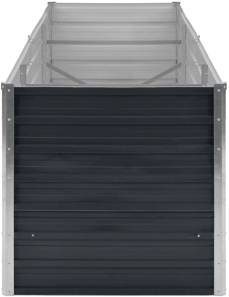 Sodo lovelis, antracito, 240x80x77cm, plienas, aukštas