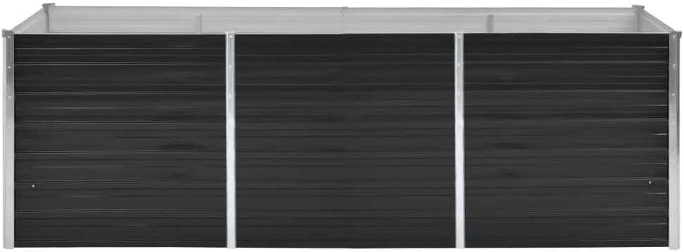 Sodo lovelis, antracito, 240x80x77cm, plienas, aukštas