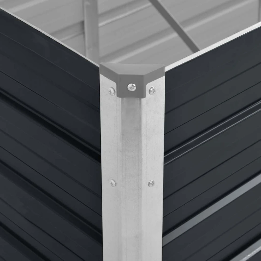 Sodo lovelis, antracito, 320x80x77cm, plienas, aukštas