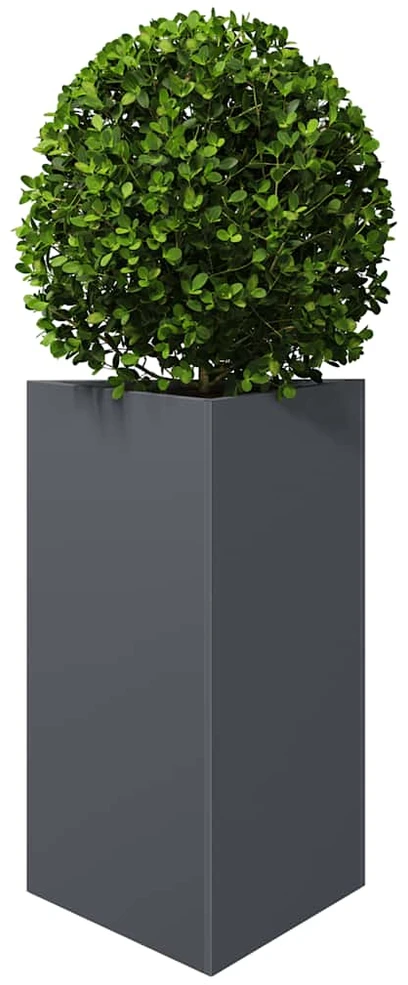 Sodo lovelis, antracito, 50x43x75cm, plienas, trikampis