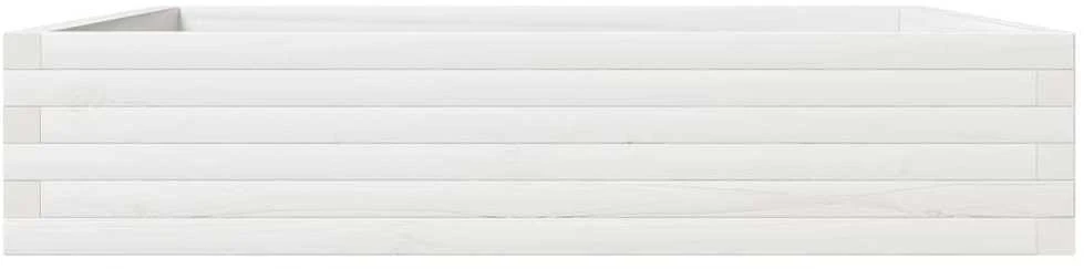 Sodo lovelis, baltas, 110x110x23cm, pušies medienos masyvas