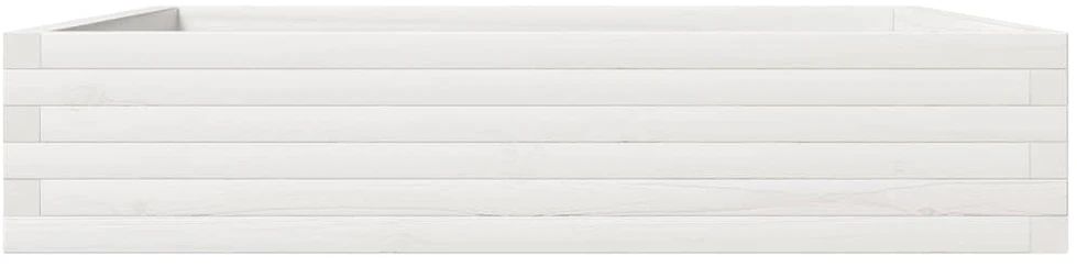 Sodo lovelis, baltas, 110x110x23cm, pušies medienos masyvas