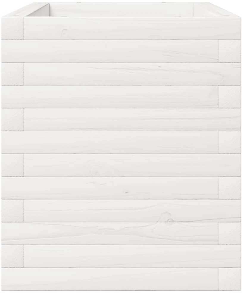 Sodo lovelis, baltas, 110x40x49,5cm, pušies medienos masyvas