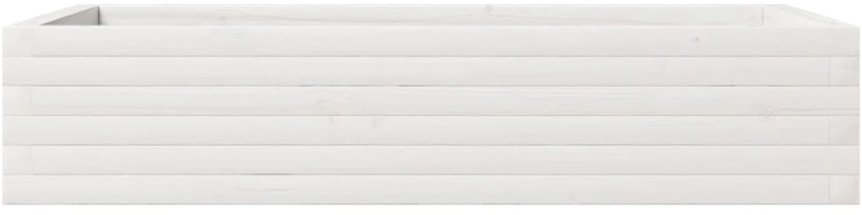 Sodo lovelis, baltas, 110x60x23cm, pušies medienos masyvas