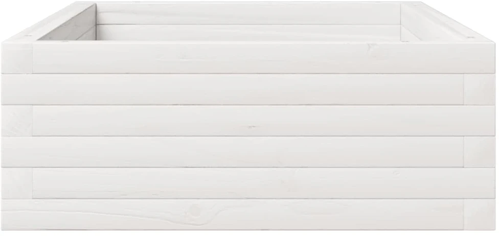 Sodo lovelis, baltas, 110x60x23cm, pušies medienos masyvas