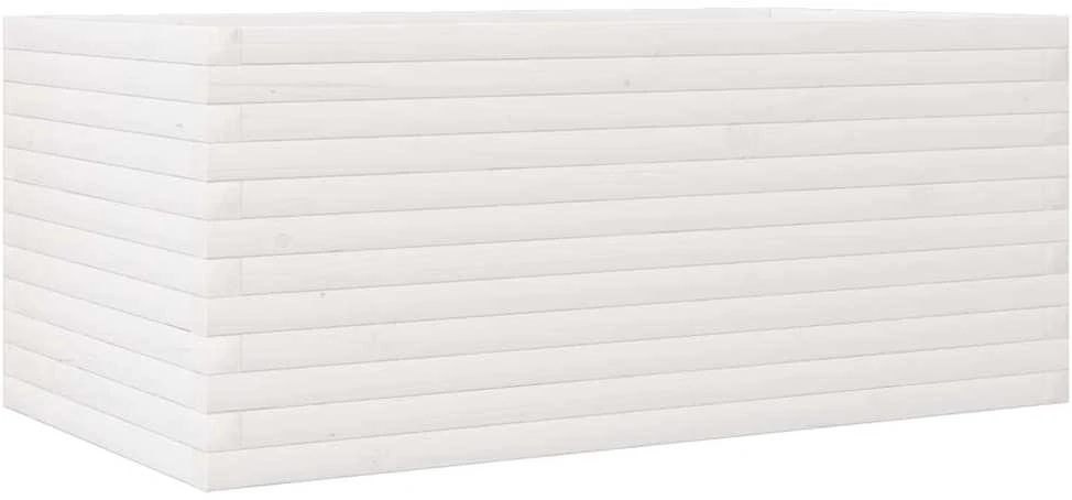 Sodo lovelis, baltas, 110x60x45,5cm, pušies medienos masyvas