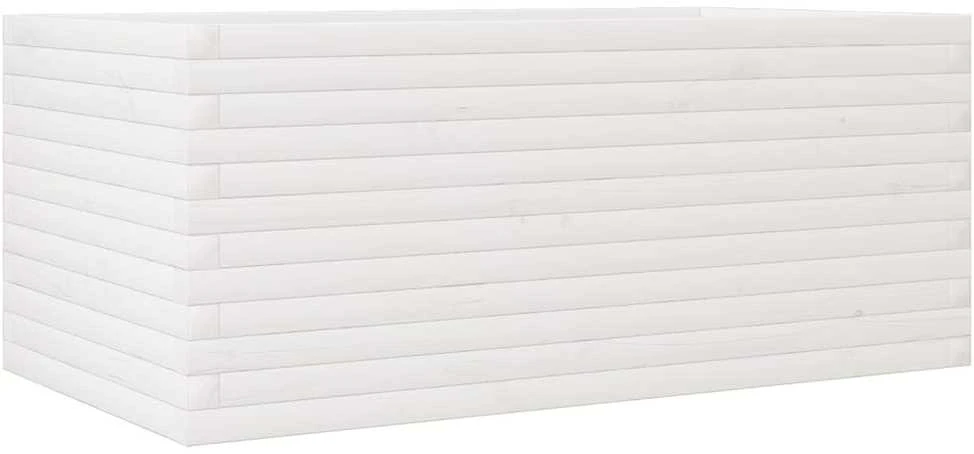 Sodo lovelis, baltas, 110x60x45,5cm, pušies medienos masyvas
