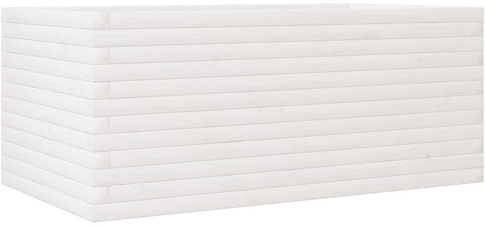 Sodo lovelis, baltas, 110x60x45,5cm, pušies medienos masyvas