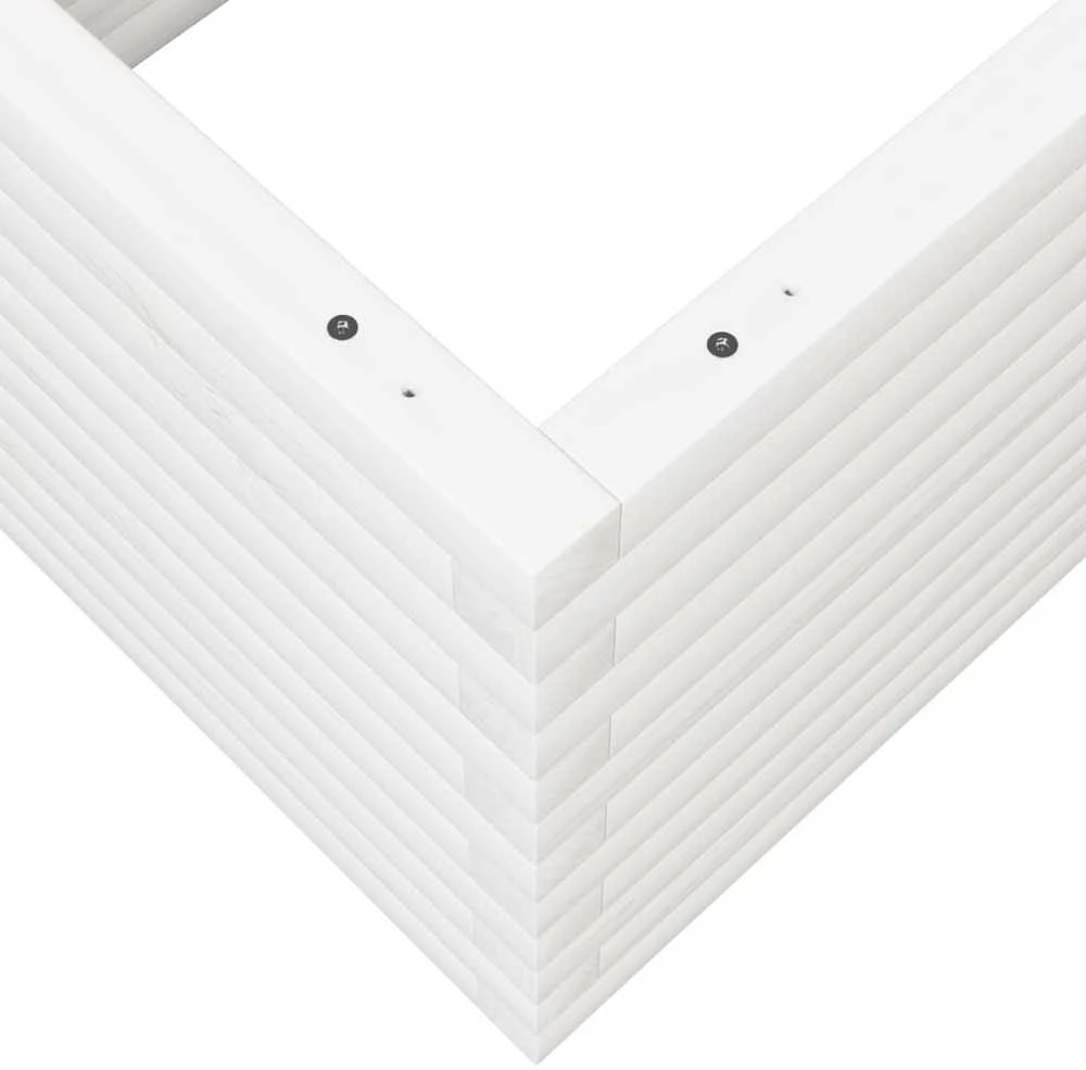 Sodo lovelis, baltas, 110x60x45,5cm, pušies medienos masyvas