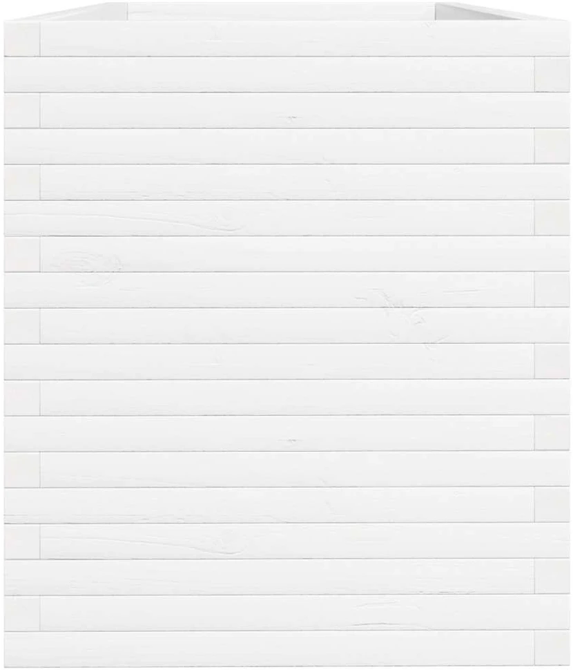Sodo lovelis, baltas, 110x60x68,5cm, pušies medienos masyvas