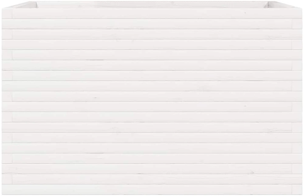 Sodo lovelis, baltas, 110x60x68,5cm, pušies medienos masyvas