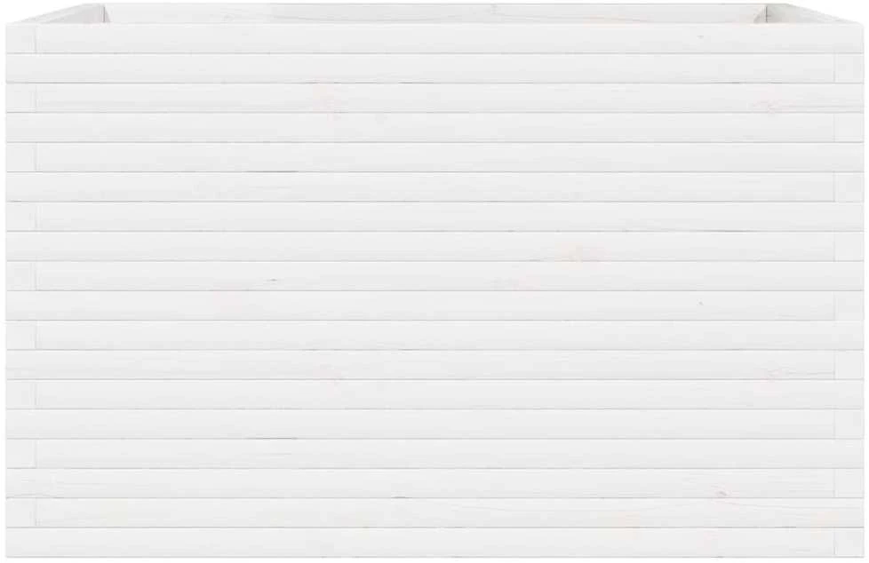 Sodo lovelis, baltas, 110x60x68,5cm, pušies medienos masyvas