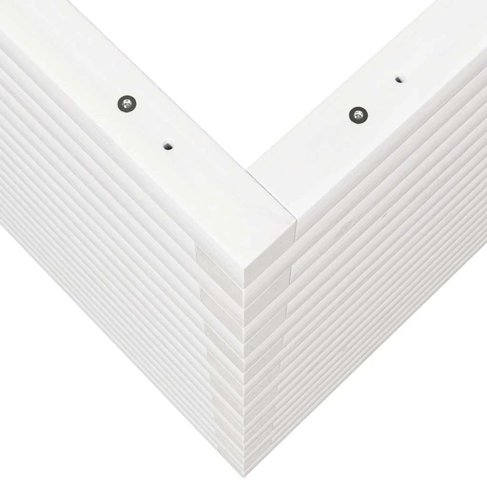 Sodo lovelis, baltas, 110x60x68,5cm, pušies medienos masyvas