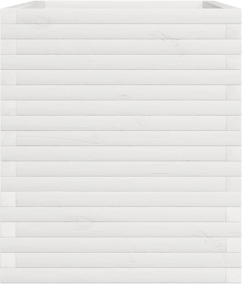 Sodo lovelis, baltas, 110x60x72cm, pušies medienos masyvas