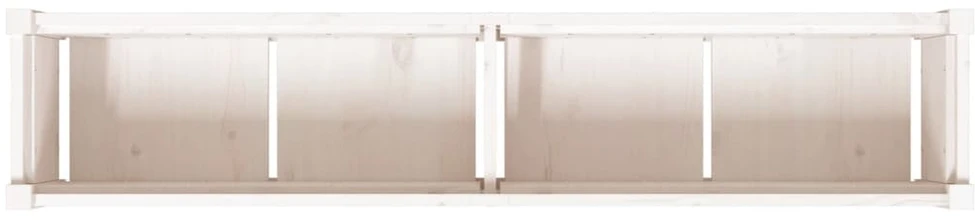 Sodo lovelis, baltas, 150x31x31cm, pušies medienos masyvas