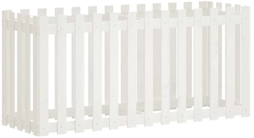 Sodo lovelis, baltas, 150x50x70cm, pušis, tvorelės dizaino