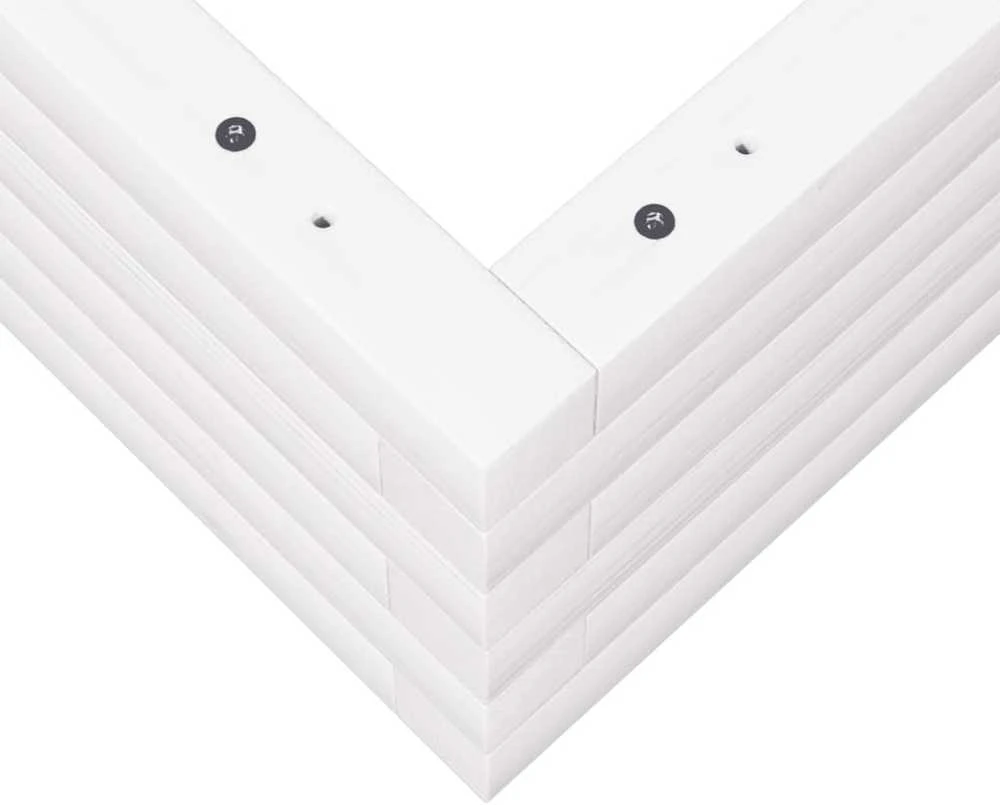 Sodo lovelis, baltas, 60x60x23cm, pušies medienos masyvas