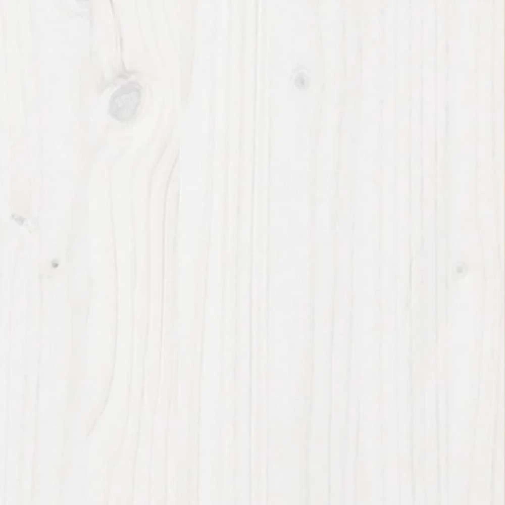 Sodo lovelis, baltas, 60x60x46cm, pušies medienos masyvas