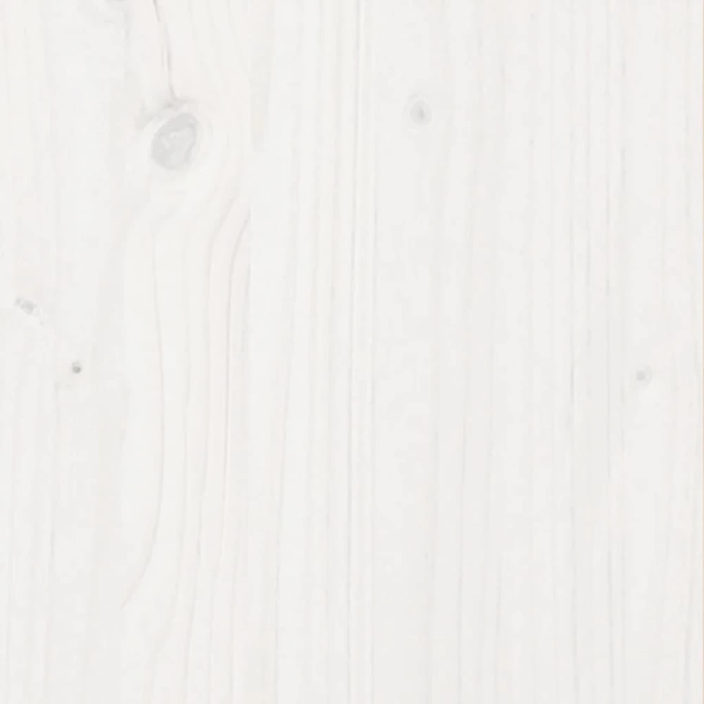 Sodo lovelis, baltas, 60x60x46cm, pušies medienos masyvas