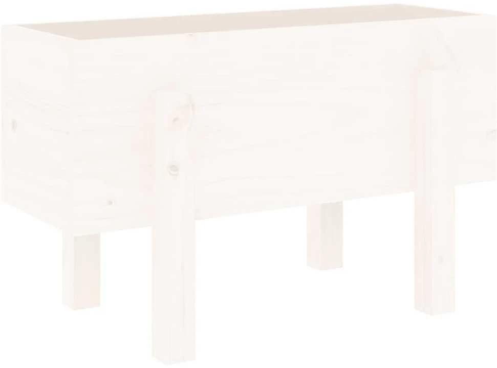 Sodo lovelis, baltas, 62x30x38cm, pušies medienos masyvas