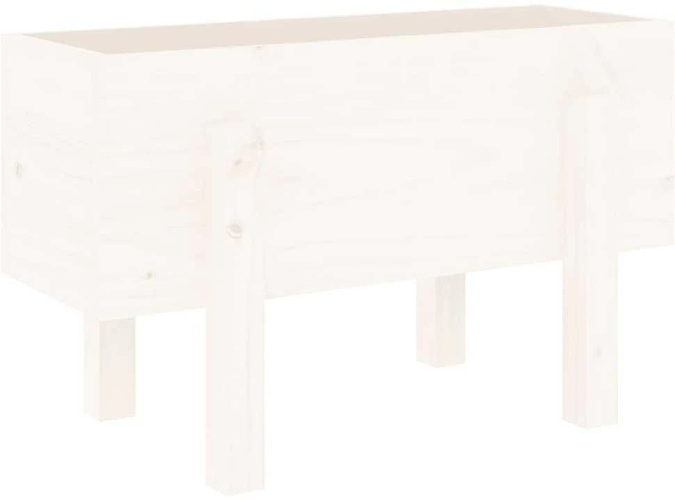 Sodo lovelis, baltas, 62x30x38cm, pušies medienos masyvas