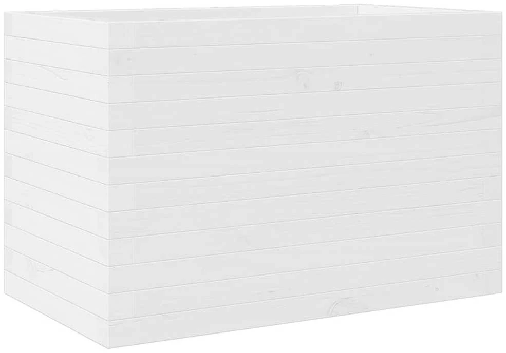 Sodo lovelis, baltas, 70x40x45,5cm, pušies medienos masyvas