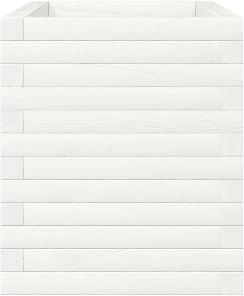 Sodo lovelis, baltas, 70x40x45,5cm, pušies medienos masyvas