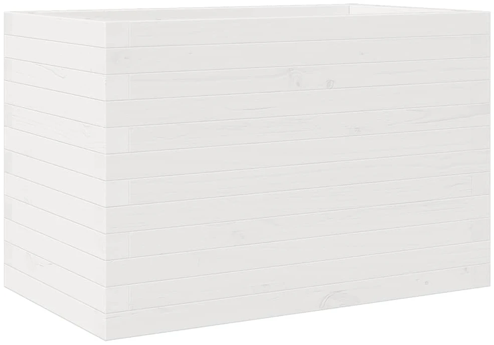 Sodo lovelis, baltas, 70x40x45,5cm, pušies medienos masyvas