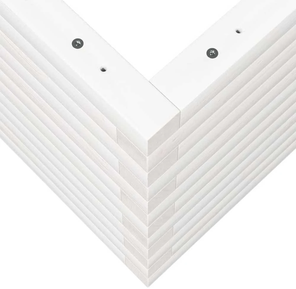Sodo lovelis, baltas, 70x40x45,5cm, pušies medienos masyvas