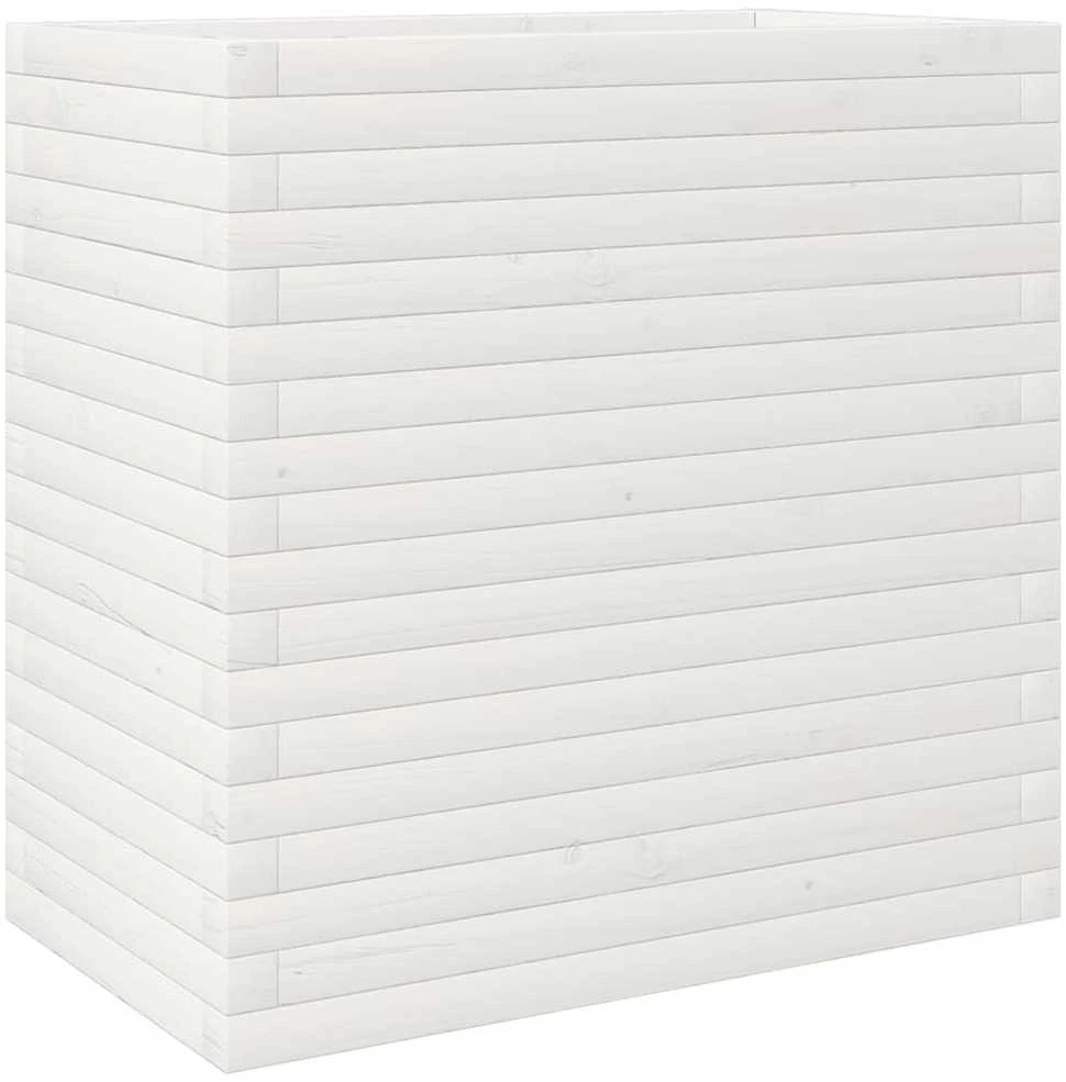 Sodo lovelis, baltas, 70x40x68,5cm, pušies medienos masyvas