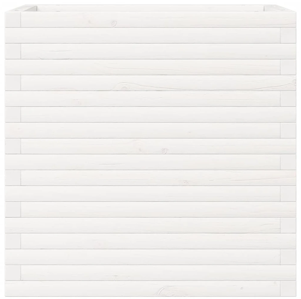 Sodo lovelis, baltas, 70x40x68,5cm, pušies medienos masyvas