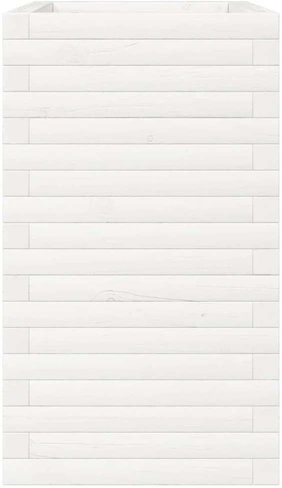 Sodo lovelis, baltas, 70x40x68,5cm, pušies medienos masyvas