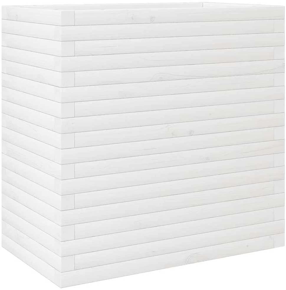 Sodo lovelis, baltas, 70x40x68,5cm, pušies medienos masyvas