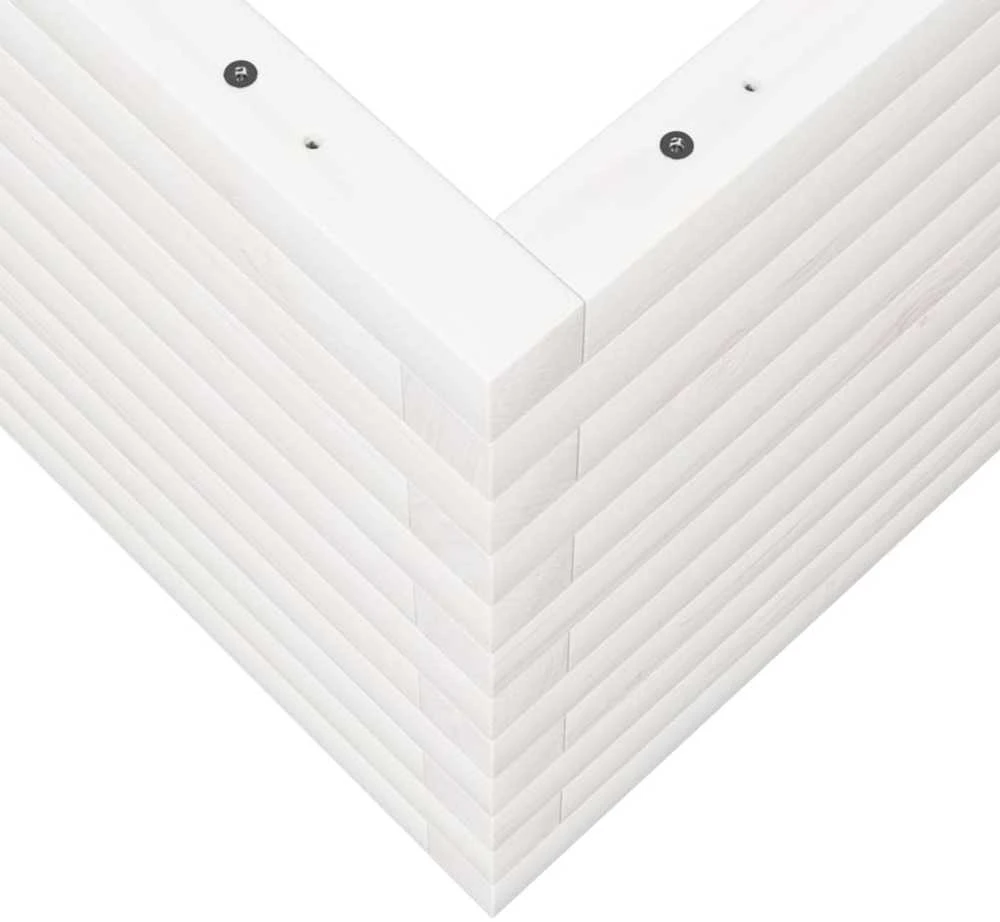 Sodo lovelis, baltas, 70x70x45,5cm, pušies medienos masyvas
