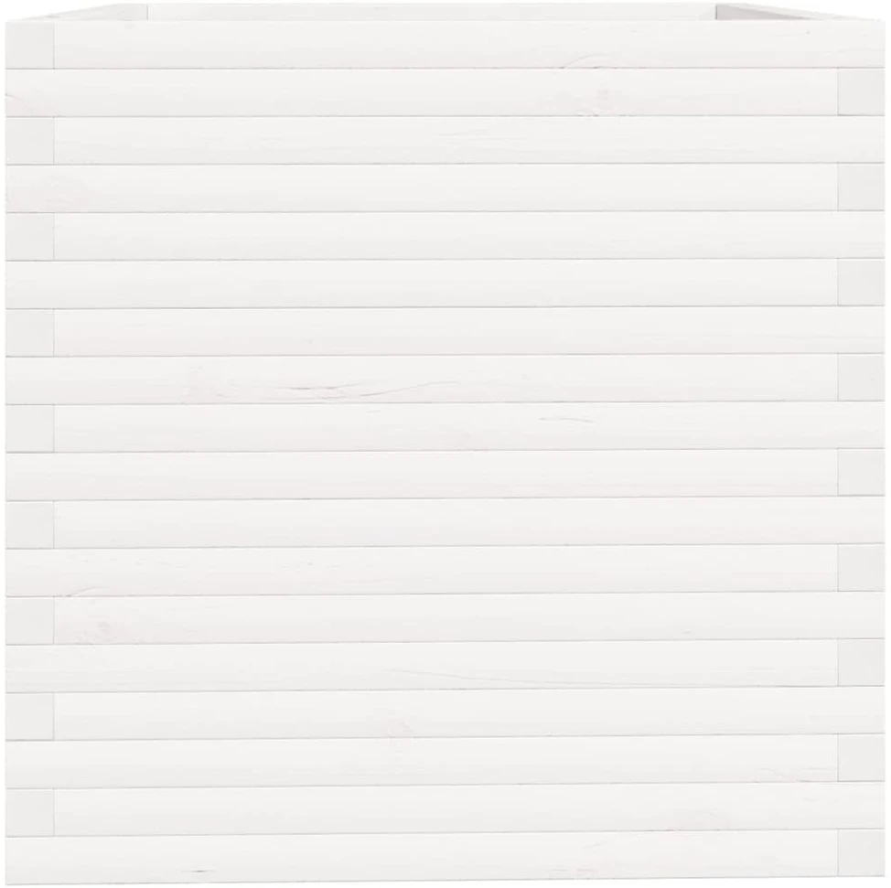 Sodo lovelis, baltas, 70x70x72,5cm, pušies medienos masyvas