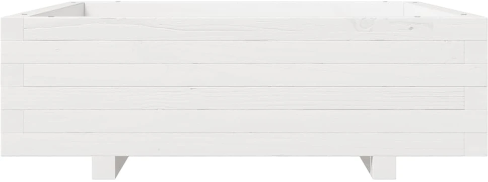 Sodo lovelis, baltas, 80x80x26,5cm, pušies medienos masyvas