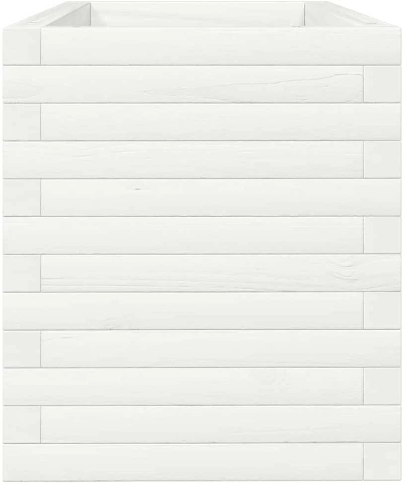 Sodo lovelis, baltas, 90x40x45,5cm, pušies medienos masyvas