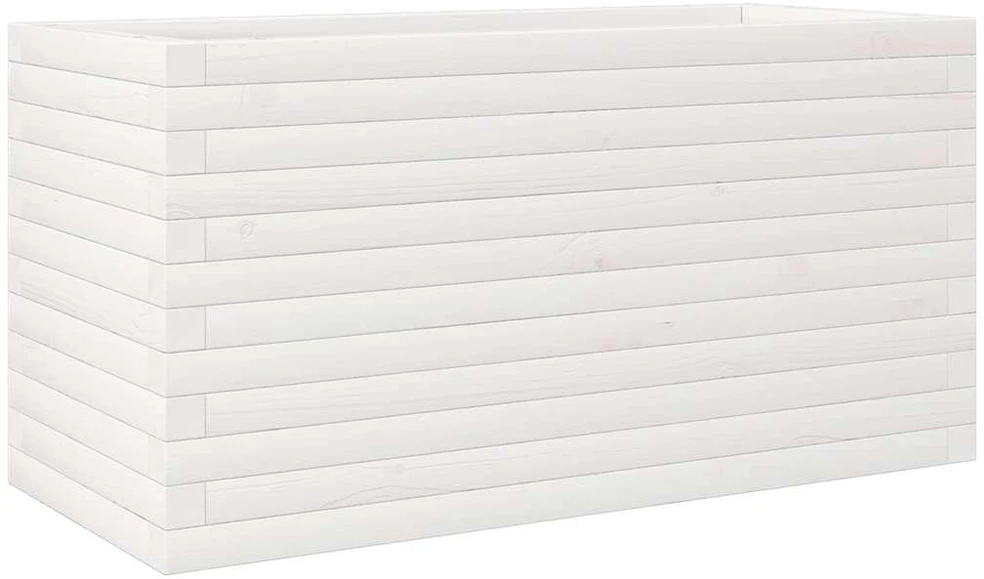 Sodo lovelis, baltas, 90x40x45,5cm, pušies medienos masyvas