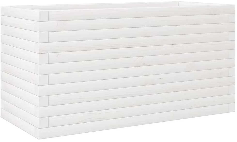 Sodo lovelis, baltas, 90x40x45,5cm, pušies medienos masyvas