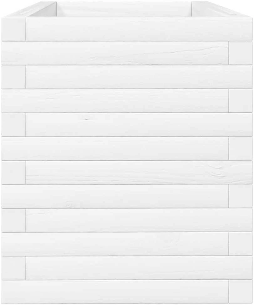 Sodo lovelis, baltas, 90x40x45,5cm, pušies medienos masyvas