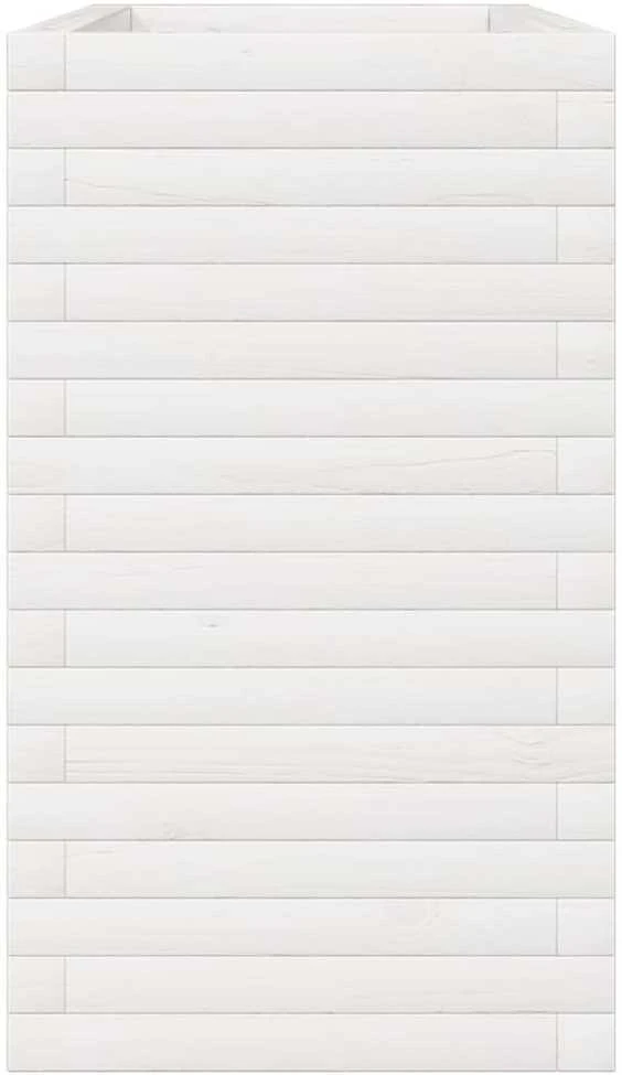 Sodo lovelis, baltas, 90x40x68,5cm, pušies medienos masyvas