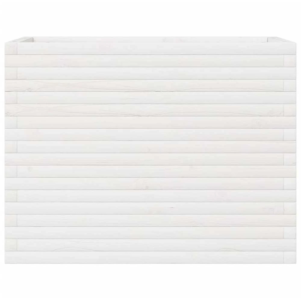 Sodo lovelis, baltas, 90x40x68,5cm, pušies medienos masyvas